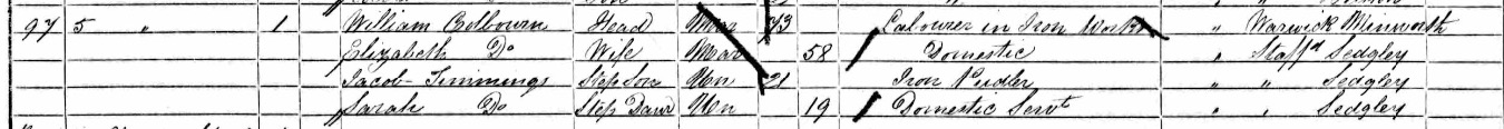 1861 England census fo William Colbourn