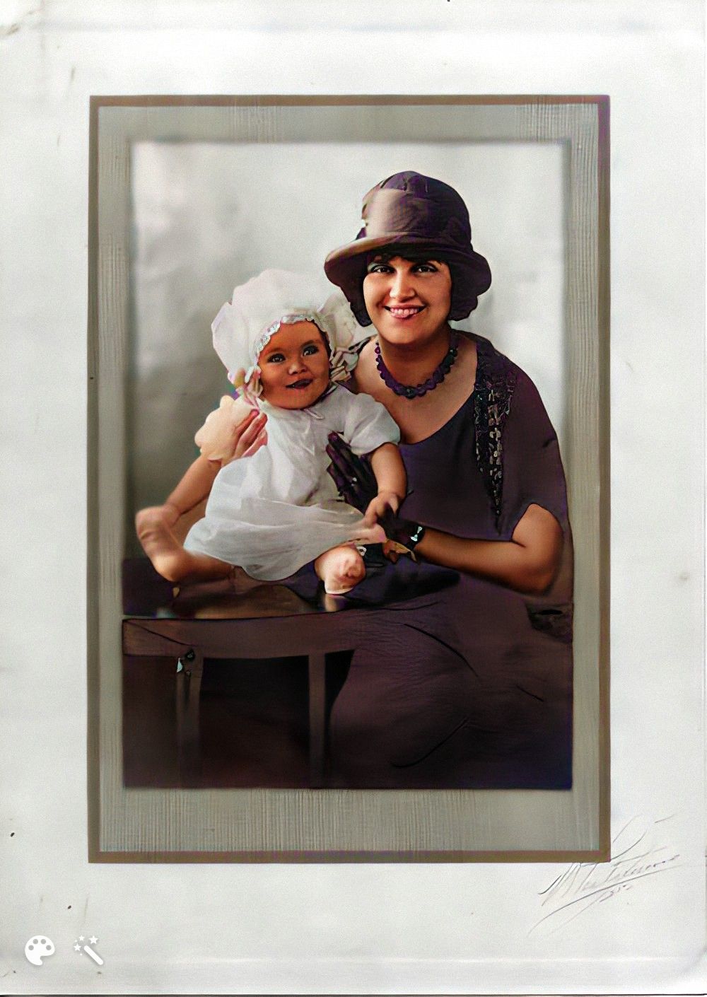 Edith holding baby daughter Barbara