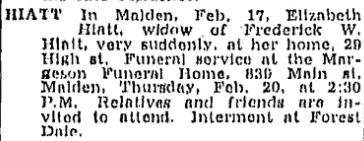 Elizabeth Hiatt Death Notice