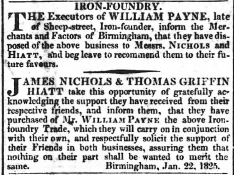 Iron foundry purchased