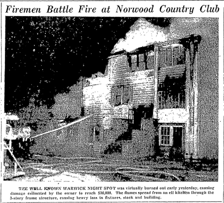 Norwood Country Club fire