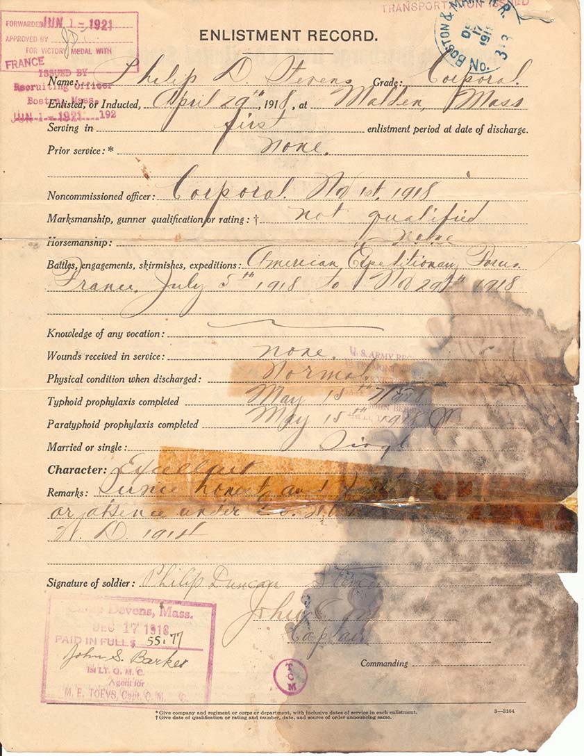 Second page of discharge paper