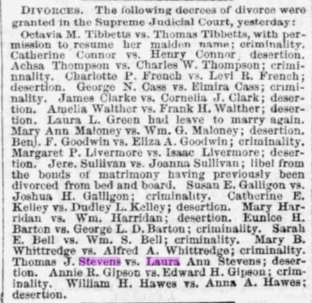 Thomas Stevens Divorce