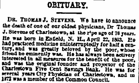 Thomas Stevens obituary part 1