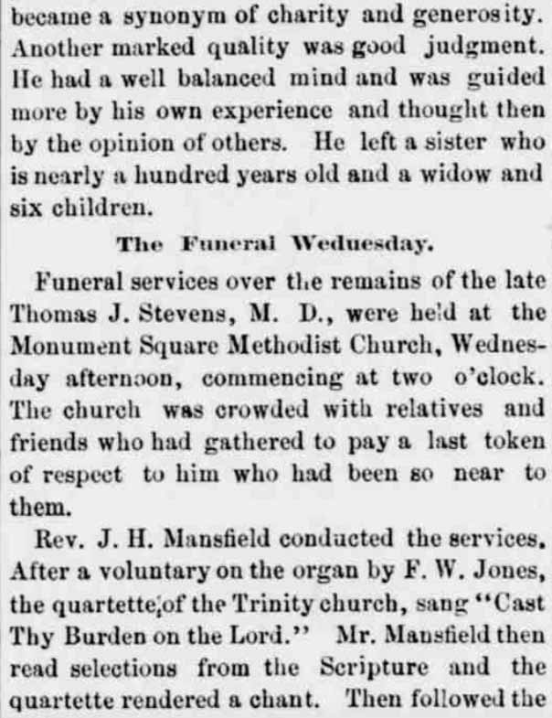 Thomas Stevens obituary part 3